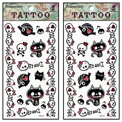 Miniatura 11 de Tatuajes 2 hojas de luna sol estrellas sobre amarillo azul impermeable tatuaje falso temporal pegatinas arte corporal extraíble para hombres mujeres