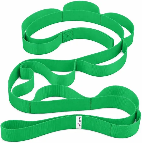 Miniatura 16 de TECEUM Stretching Strap with 10 Loops for Physical Therapy & Rehab Non-Elastic Yoga Stretch Band for Hamstring, Leg, Hip & Knee Rehab, Pilates