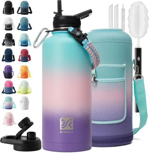 Miniatura 118 de DYSANKY Botella de agua aislada de 32 onzas, metal al vacío de acero inoxidable grueso, jarra de agua deportiva portátil para gimnasio y senderismo