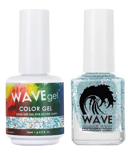Miniatura 98 de WAVEGEL - Juego dúo de gel y esmalte de uñas a juego - Colección Simplicity - #P109 Blizzard I 0.5 onzas