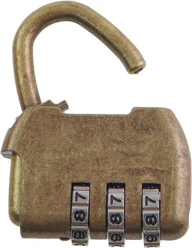 Miniatura 3 de 2 unids 1.417 in bronce mini vintage combinación candado aleación acero equipaje bolsa cerradura para diario caja pequeña manualidades