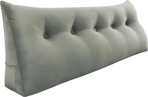 Miniatura 60 de Almohada de Cuña Engrosada de 10 libras para Cabecero Posicionador Corporal Almohada de Cuña para Cama Soporte de Respaldo Almohada Triangular