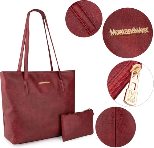 Miniatura 4 de Montana West - Bolsas de mano de cuero vegano, carteras y bolsos de mano para mujer con asa superior para damas, bolsos de hombro