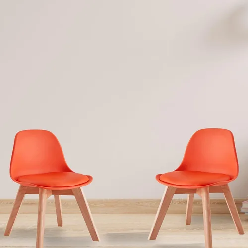 Miniatura 3 de Comfy - Juego de 2 sillas de escritorio pequeñas de estilo simple para niños de 3 a 10 años, diseño de respaldo curvado y asiento acolchado