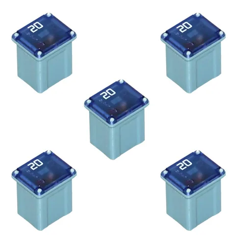 Paquete de 5 fusibles automotrices de perfil bajo mini Jcase de 20 amperios, surtido de fusibles compatibles para camiones, automóviles y SUV