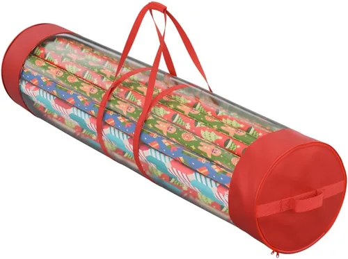 Miniatura 8 de ProPik Bolsa organizadora de papel de regalo para todos tus envoltorios y cintas de regalo, se adapta a rollos largos de 40 pulgadas, con capacidad
