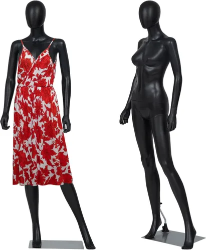 Miniatura 12 de Maniquí femenino con forma de vestido en exhibición - Maniquí completo ajustable y desmontable de 69 pulgadas, torso de maniquí para costura