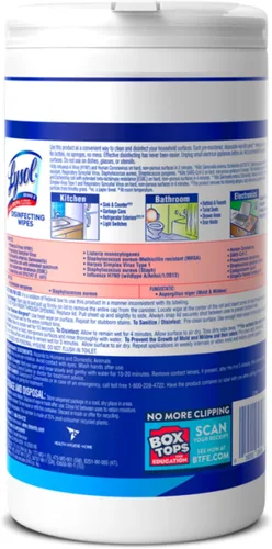 Miniatura 12 de Lysol Toallitas desinfectantes, esenciales para dormitorio, toallitas de limpieza antibacterianas multisuperficie, para desinfectar y limpiar, lino