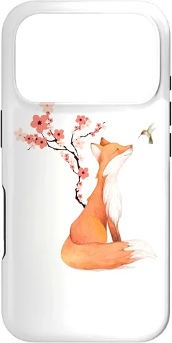 Miniatura 30 de The Cute Fox and Hummingbird Cherry Blossom Flower Present Case for iPhone 17