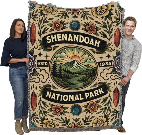 Miniatura 50 de Pure Country Weavers Manta del Parque Nacional Acadia, manta de tapiz de algodón para regalo, fabricada en los Estados Unidos, 72 x 54 pulgadas