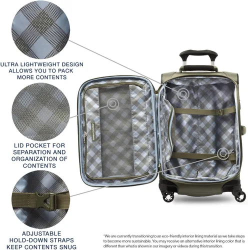 Miniatura 4 de Travelpro Maxlite - Maleta con ruedas giratorias extensible 5 lados suaves Verde pizarra 401176106