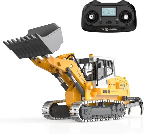 Miniatura 10 de KidsFaves Excavadora de Control Remoto de Grado Profesional para Adultos Modelo de Construcción RC a Micro-Escala de Metal con Sistema de Excavación