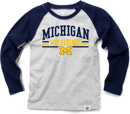 Miniatura 38 de Wes and Willy NCAA playera raglán de manga larga para niños