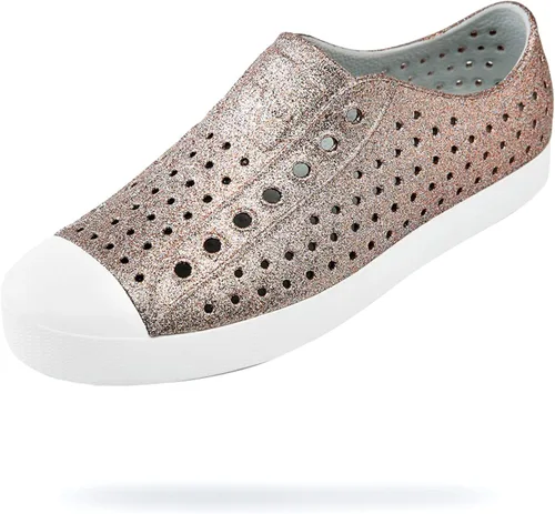Native Shoes Jefferson Zapatilla ligera para adultos metal blingshell blanco 8 Women6 Men