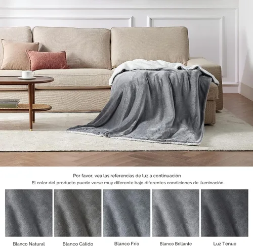 Miniatura 9 de Bedsure Manta de tamaño individual de vellón sherpa para el sofá, manta gruesa y cálida para el invierno, suave y mullida, para el otoño
