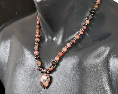Miniatura 92 de Colgante de corazón de aventurina natural, Collar de cuentas de aventurina genuina, Collar de piedra verde, Collar de piedras preciosas, Cuentas