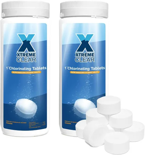 Miniatura 9 de XtremeClear Tabletas de Cloro de 1" para Piscina, Jacuzzi y Spa Elimina Bacterias y Algas Desinfectante Hace el Agua Limpia y Cristalina