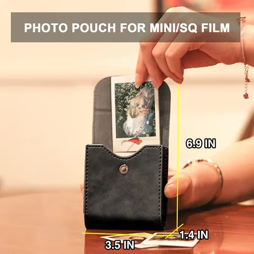 Miniatura 4 de CAIYOULE Funda para cámara para Fujifilm Instax Mini EVO, Bolsa funda Fuji Mini EVO con bolsa para fotos, álbum, marcos, kit de accesorios, Negro