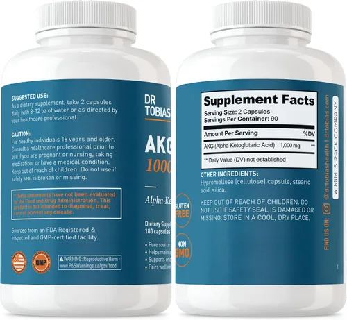 Miniatura 9 de Dr. Tobias AKG Suplemento y multivitamínico para adultos – Apoyo integral de energía celular y nutrientes para bienestar general y vitalidad