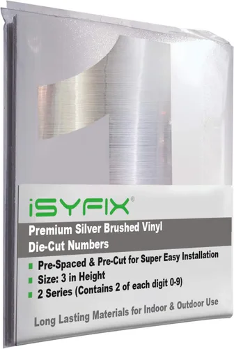 Miniatura 118 de iSYFIX Calcomanías de Números de Vinilo Verde Manzana – 1.5 Pulgadas Autoadhesivas (2 Juegos) – Calcomanía Premium Troquelada y Pre-espaciada