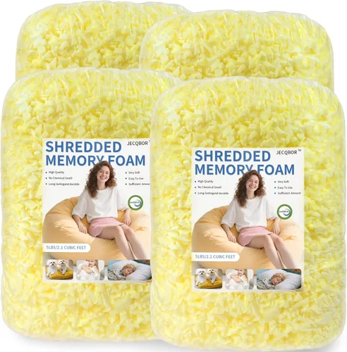 Miniatura 8 de Relleno para Puf, 4.5kg de Espuma Viscoelástica Triturada, Relleno Suave de Puf para Sofá, Cojín, Animales de Peluche, Cama de Perro, Artes y Azul