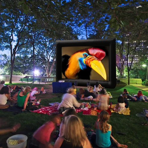 Miniatura 4 de Pantalla de proyector de película inflable de 16 pies, pantalla de proyector para interiores y exteriores con bolsa de transporte para proyección