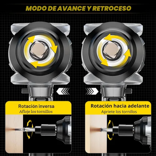 Miniatura 6 de DIYtoolifz Llave de Impacto Inalámbrica de 1/2 Pulgada Compatible con Batería DeWalt de 20V, 1000 Ft-lbs (1360 N.m) Controlador de Impacto de Alto