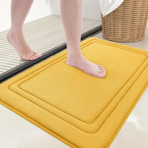 Miniatura 47 de Grandaily Alfombra de baño de espuma viscoelástica de 24 x 16 pulgadas, ultrasuave, antideslizante y absorbente, lavable a máquina, cómoda alfombra