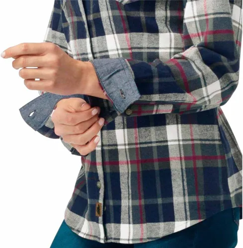 Miniatura 6 de Legendary Whitetails - Camisa de manga larga de franela a cuadros con botones para mujer, 100% algodón