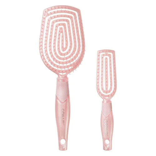 Miniatura 13 de Conair Cepillo desenredante para el cuidado del cuero cabelludo, cepillo de pelo rizado, masajeador de cuero cabelludo, cepillos desenredantes