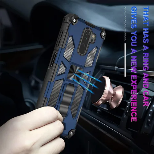 Miniatura 5 de Asuwish Funda de teléfono para Xiaomi Redmi 9 con protector de pantalla de vidrio templado y accesorios para celda Kickstand protector resistente