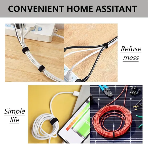 Miniatura 3 de BSELEYY - Amarres de Cable Reutilizables de 27 Yardas x 1 Pulgada - Correas de Cable Ajustables Cinta de Gestión de Cables Correas de Organización