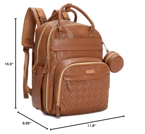 Miniatura 90 de BabbleRoo - Mochila para pañales - Bolso de viaje con artículos esenciales para bebés - Mochila multifunción resistente al agua, bolso de viaje