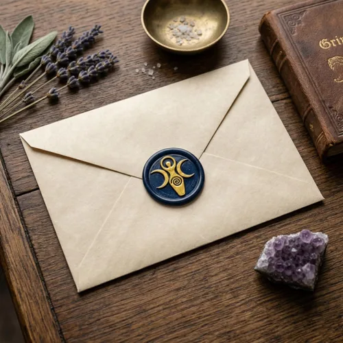Miniatura 3 de Triskelion, triquetra, vector, diosa, pentáculo, árbol de la vida en triple luna sello sello cera sello, para invitación de boda, tarjetas, cartas