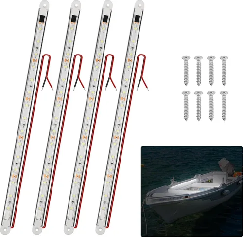 Miniatura 9 de RVZONE Luces de navegación para barcos, iluminación de navegación para barcos LED, iluminación marina para pesca nocturna, luces rojas y verdes