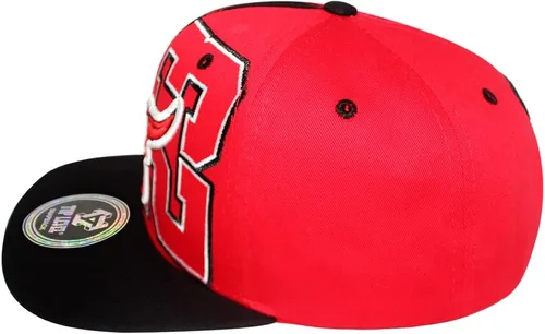 Miniatura 3 de 4350 DISTRICT Gorra ajustable de algodón Snapback para hombre (N21BUL17 REDBLK), Bull Legend_red Negro