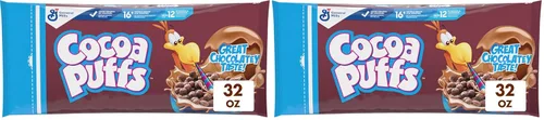 Miniatura 14 de Cocoa Puffs, cereales para el desayuno con sabor a chocolate, hechos con grano integral, bolsa resellable de 32 onzas