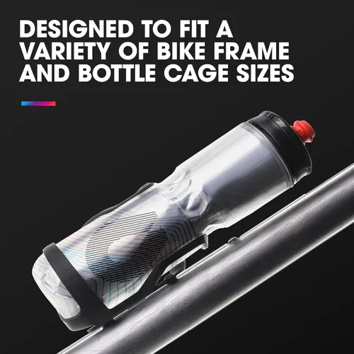 Miniatura 6 de HydraPak Polar Bottle - Botella de agua para bicicleta con aislamiento Polar Surge, paquete de 2 unidades, botella exprimible de alto flujo