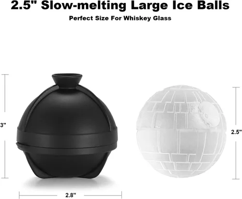 Miniatura 6 de Nax Caki molde de cubo de hielo 3D de Star Wars en forma de Estrella de la Muerte, regalos de Star Wars ideas para regalos de calcetines