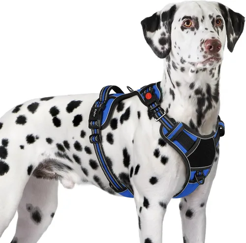 Miniatura 23 de Eagloo Arnés para perro de tamaño pequeño, fácil de llevar con 3 hebillas, arnés ajustable sin tirones para mascotas con sistema MOLLE, chaleco