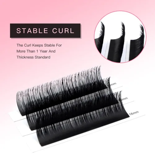 Miniatura 5 de TDANCE Extensiones de pestañas negro mate C CC D DD J B L Rizo Volumen y Extensiones de pestañas clásicas 0.03-0.18mm de grosor Uso profesional