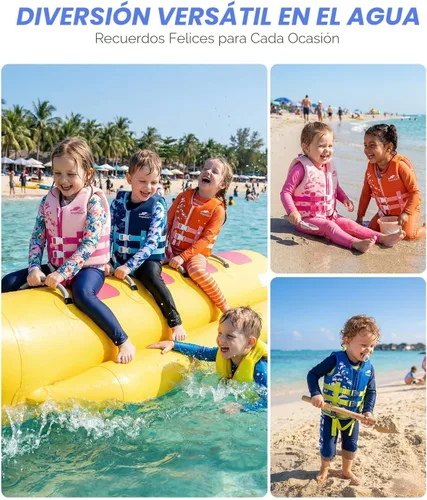 Miniatura 5 de Gogokids Chaleco de natación para niños, flotadores para bebés – Chaleco de flotabilidad para niños y niñas para piscina y playa, para niños de 2 a