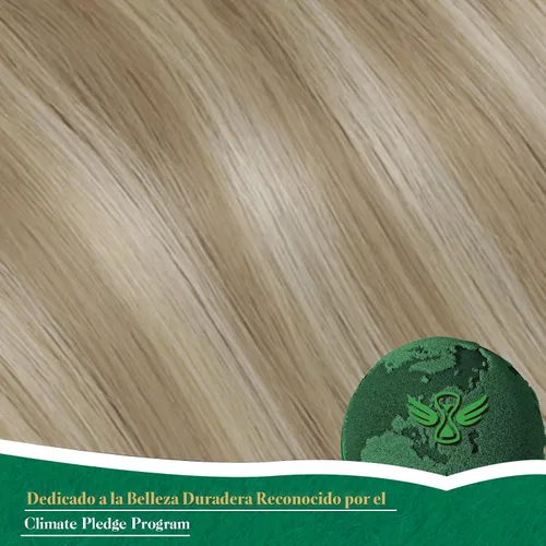 Miniatura 7 de Easyouth Extensión de cabello humano rubio con cola de caballo, extensiones de cabello humano rubio dorado con reflejos rubios, extensiones
