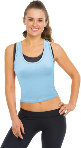 Miniatura 6 de Boao 4 camisetas básicas sin mangas de espalda cruzada para mujer