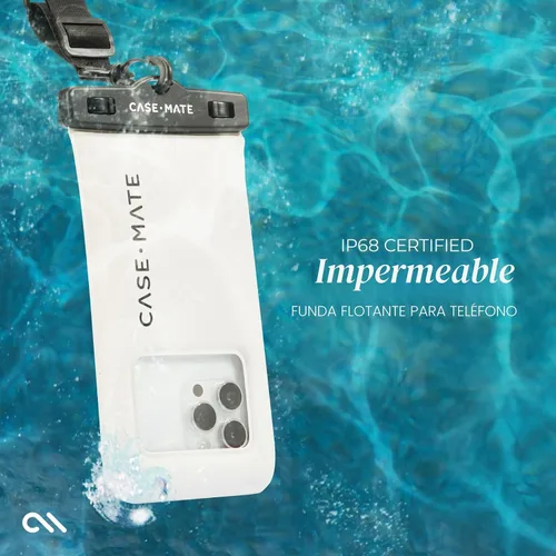 Miniatura 3 de Case-Mate Funda Impermeable IP68 para Teléfono - Funda Flotante Impermeable para Teléfono con Cordón Cruzado - Esenciales de Viaje para Playa y Sand