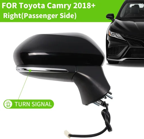 Miniatura 2 de Espejo lateral para Toyota Camry 2018 2019 2020 2021 2022 2023 2024 Power+lámpara+calor+monitor de punto ciego, 7 pines, lado derecho del pasajero