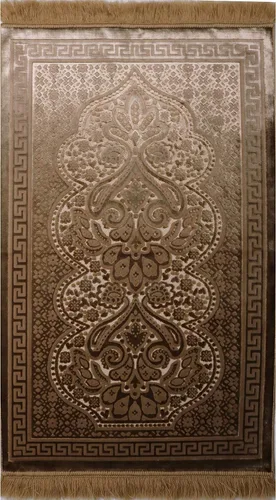Miniatura 8 de Modefa Alfombra de oración de terciopelo de lujo con cuentas de oración, suave y elegante, alfombra musulmana turca Janamaz Sajada para hombres