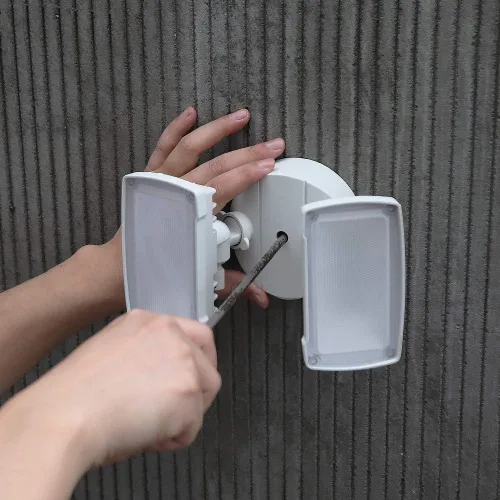 Miniatura 7 de LUTEC Foco LED de 3500 lúmenes 32 W 5000 K, doble cabezal integrado, resistente al agua al atardecer y al amanecer, luz de pared de seguridad Blanco