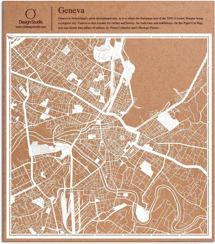 Miniatura 73 de O3 Design Studio Aberdeen - Mapa de papel cortado en papel blanco de 12 x 12 pulgadas