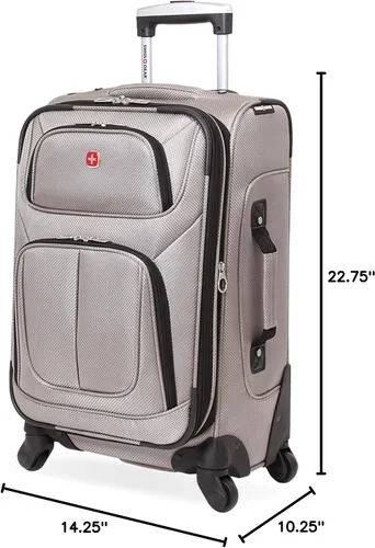 Miniatura 113 de SwissGear - Equipaje suave expandible Sion con ruedas, Negro